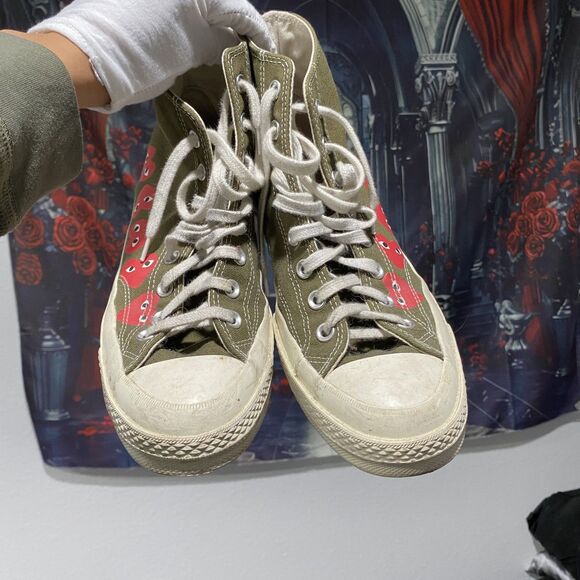 Size 9 - Converse Comme des Garçons Play x Chuck 70 Top High Multi Heart - Picture 5 of 7